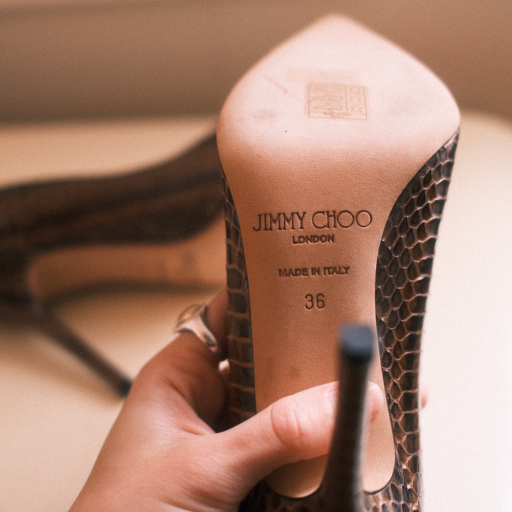 Jimmy Choo Python Pumps, Like - New - image 7